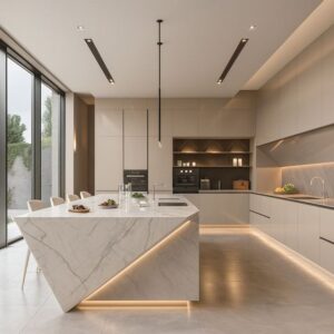 luxurious marble kitchen modern & minimal