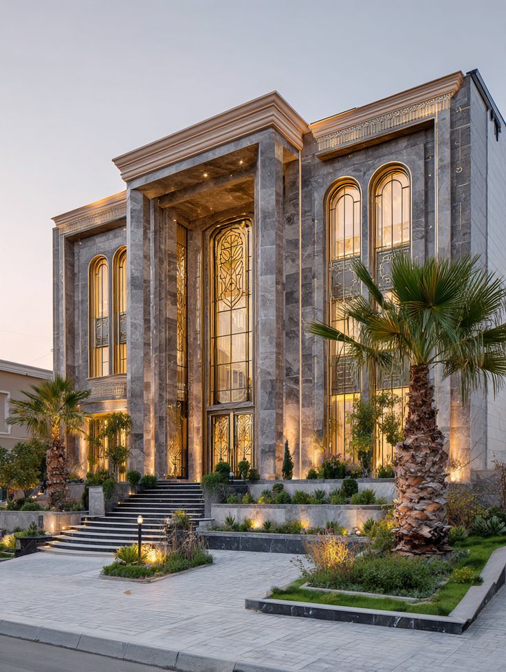 Вилла с геометрическим фасадом